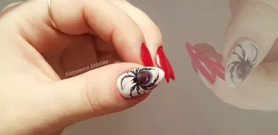 маникюр с рисунком пауков 2018 | Halloween nail designs, Scary halloween  nails design, Nail art designs