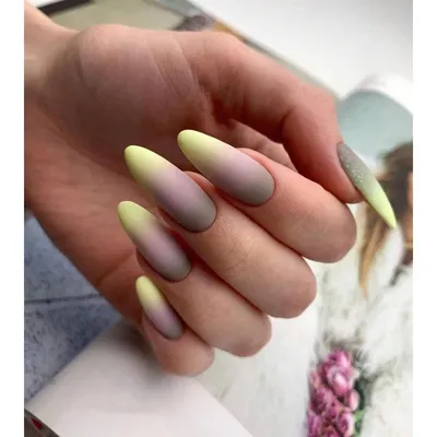 24 шт., накладные ногти с переходом цвета | AliExpress