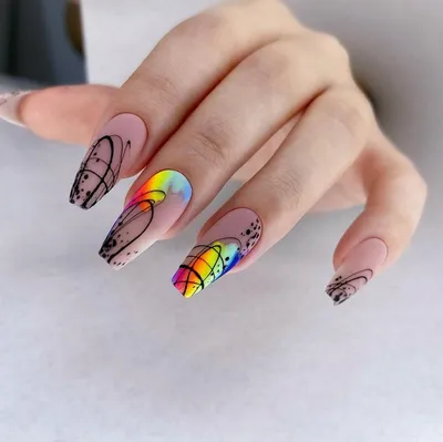 Маникюр | КУРСЫ | Наращивание on Instagram: “Угадаешь?!🤩 Это нарисовано  пигментами или гель-лаком? 🌈” | Маникюр, Красивые ногти, Гель-лак
