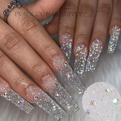 Glitter Pixie Nails Crystal Micro Beads Multicolor AB 3D Nail Art Rhin |  SamNailSupply.com