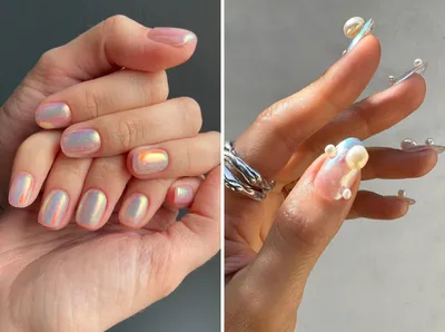 Manicure/Pedicure in Kyiv 💛💙 on Instagram: \"Сфоткать маникюр на третий  день - done ✓ Ох и наигралась я с этими ракушками 🤪 Как вам идея для  дизайна? #маникю… | Holiday acrylic nails, Manicure, Green nails