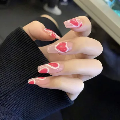 Нежный розовый маникюр гель лаком. Дизайн ногтей с прозрачным сердцем и  объемным узором - YouTube