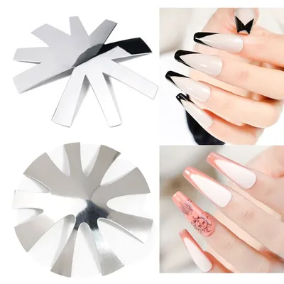 Трафареты для французского маникюра Aliexpress French Manicure Nail Art  Tips Form Fringe One Style Guides Nail Sticker DIY Stencil 5723 - «С их  помощью можно сделать неплохой маникюр дома!» | отзывы