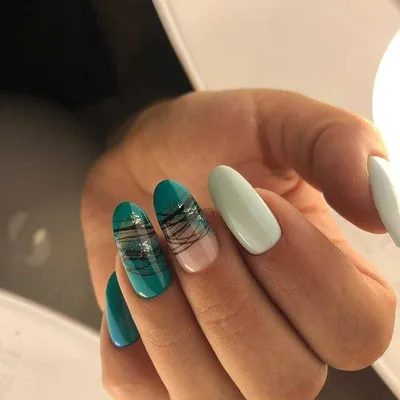 Jili nails Накладные ногти с дизайном и клеем длинные