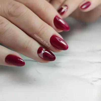 nails master kg on Instagram: \"Цвет темная вишня 🍒 🥰, очень сочный маникюр  🤗 ⠀ Маникюр для очаровательной Анюты 😘 ⠀ Делаю качественно и с любовью ❤️  ⠀ Спасибо, что выбираете меня 😉🥰\"