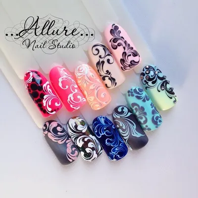 Pin by Aida Salem on Nails | Swirl nail art, Lace nail art, Nail art  designs videos