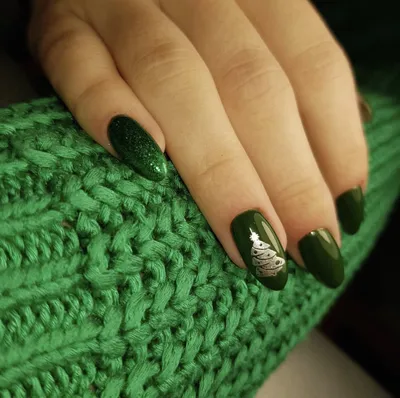 Новогодний зелёный маникюр | Christmas green nail ideas 2024 - YouTube