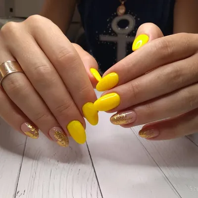 Жёлтый неоновый маникюр | Гвоздь, Маникюр, Дизайнерские ногти