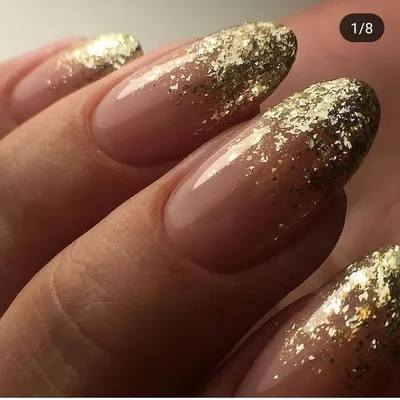 Маникюр 2019 | Gold glitter nails, Punk nails, Trendy nails