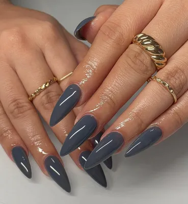 Chrome on grey : r/Nails