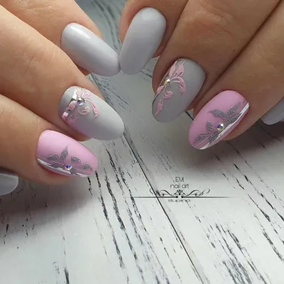 Маникюр в серо-розовых тонах | Manicure, Nails, Perfect nails