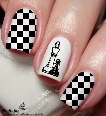 Chess Lovers Nail Art Decal Sticker Water Transfer Slider | eBay