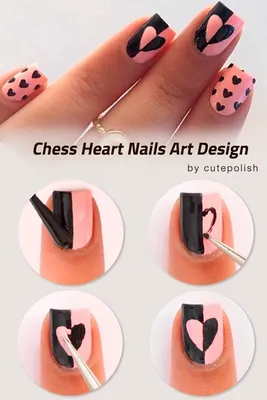 saruna thapa on X: \"Chess Heart Nails Design #simplenailart #nailtutorial  ❤️ Only fresh and tren… https://t.co/FtyCtceyby https://t.co/86GrxB9xAy\" / X