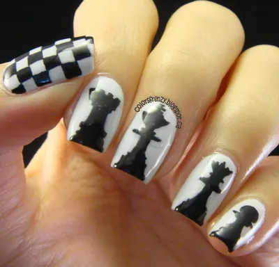 Nails art by Rania - Chess Time... Queen and King is ready #Handmade  #TzelNails | Facebook