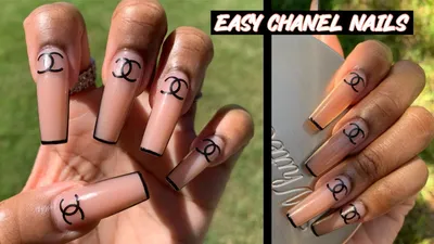 Coco Chanel Live Nail Art Tutorial. Nails Of Promise - YouTube