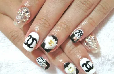 Handmade press-on nails Chanel style 3D embossed bows 10 pcs – YepDear