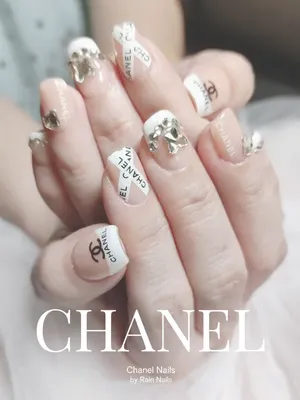 Stylish Nail Art Design Ideas To Wear in 2021 : Coco Chanel Inspired nails