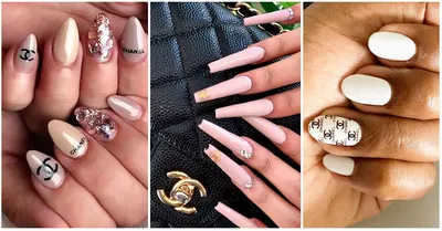 Chanel Logo Embossed Nail-Art Design: How-To | POPSUGAR Beauty