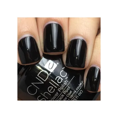 Nail Inspo | Black shellac nails, Dipped nails, Chic nails