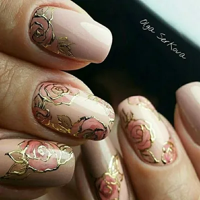 Nail Art # маникюр # ногти # nails # nail # дизайн ногтей # гель лак # гель  # гелевые ногти # шеллак# | Manicura de uñas, Arte floral en uñas, Arte de  uñas de gel