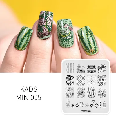 Купить Шаблон для штамповки ногтей KADS, китайский шаблон 032, штамп с  цветами и листьями, трафарет для ногтей, трафарет для маникюра | Joom