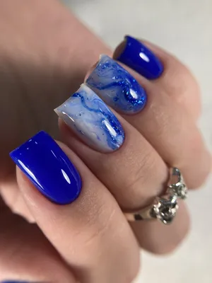 Nails blue | Дизайнерские ногти, Маникюр, Ногти