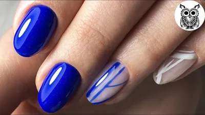 Blue French Manicure / Синий Френч / Маникюр - YouTube