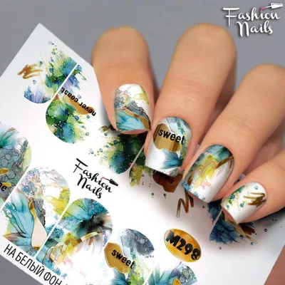 Слайдер дизайн листья №F701 купить в Харькове, Украине | Idea-Nails