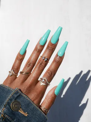 Fresh Blue with Filigree | Press On Nails - Get Press On Nails