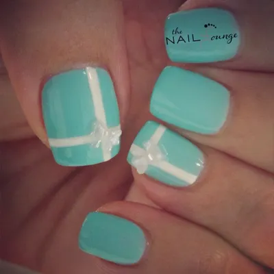 Nails | Tiffany Blue Tips - Fashion Fairytale