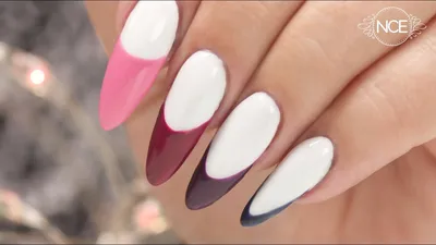 French manicure nails. How to do deep smile line french manicure. Pink and  white nails. - YouTube