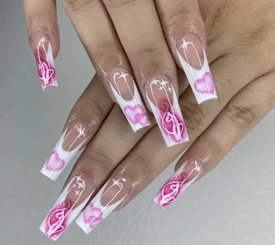 Neon French Smile Line Nail Art – The Nail Tech Diaries