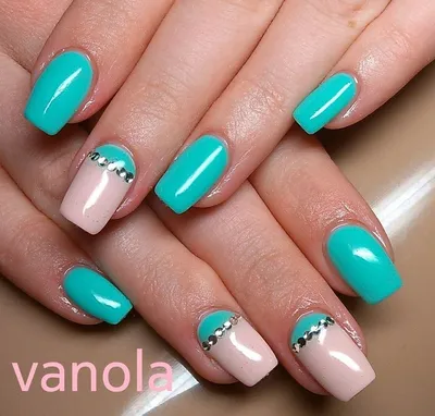 Nail Art #1159 - Best Nail Art Designs Gallery | BestArtNails.com |  Бирюзовые дизайны ногтей, Лунные ногти, Дизайнерские ногти