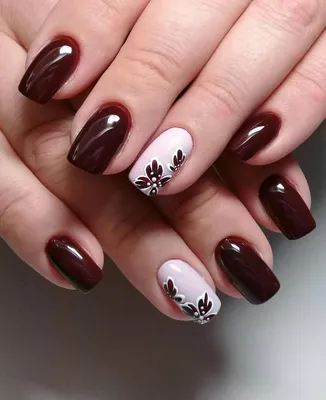 Картинки по запросу маникюр осенний в бордовых тонах | Stylish nails  designs, Nail art, Gel nails