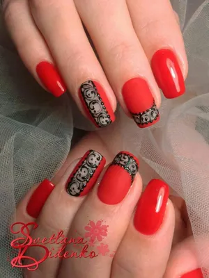 Красный маникюр: тренды 2021 года с фото в статье от интернет-магазина New  Style Nails