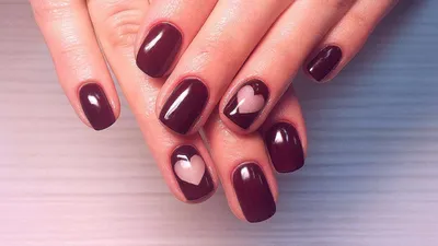 Вишневый маникюр — Modnail.ru — Красивый маникюр | Короткий маникюр,  Гвоздь, Короткие ногти