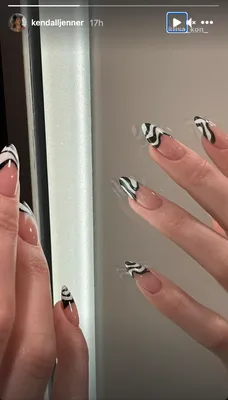 Love my new set. Zebra print acrylic French tip : r/Nails