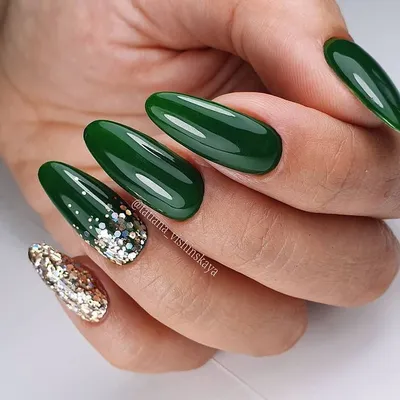 Кракелюр на ногтях(зеленый с золотым маникюр)-купить  материалы|Tufishop.com.ua