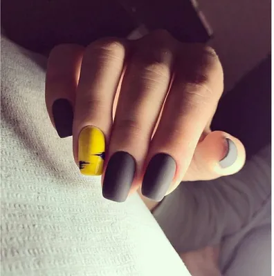 Модный черно-желтый маникюр: 100 ЛУЧШИХ новинок дизайна на фото | Yellow  nails, Manicure, Yellow nail art