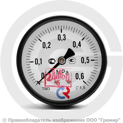 Манометр осевой 63 мм 400 бар G 1/4 по цене 850 руб. - купить с доставкой  по Москве, применяемость: Производство маслостанций на высокое давление