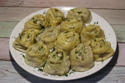 Манты с мясом и тыквой - рецепт автора Евгения Рыжкова 🌳