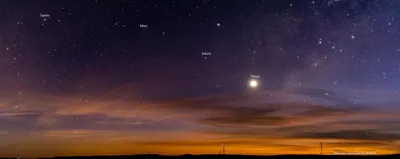 Луна и Марс на небе в ночь с 14 на 15 октября 2022 года - Любительская  астрономия для начинающих