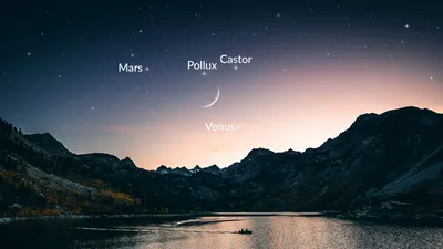 Марс на ночном небе - фото и картинки: 62 штук