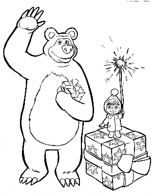 Маша Медведь Дед Мороз Новый год, медведь, животные, фотография, малыш png  | Klipartz