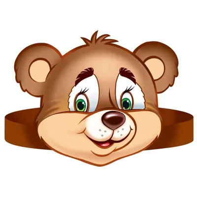 Маска - ободок картон Медведь (серия 59.091.00) 1 шт в Самаре - купить по  цене 75 руб. в интернет-магазине Веселая Затея