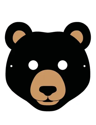 Маска Медведя на голову из бумаги - распечатай шаблон бесплатно! | Маска,  Медведь, Игры для детского праздника