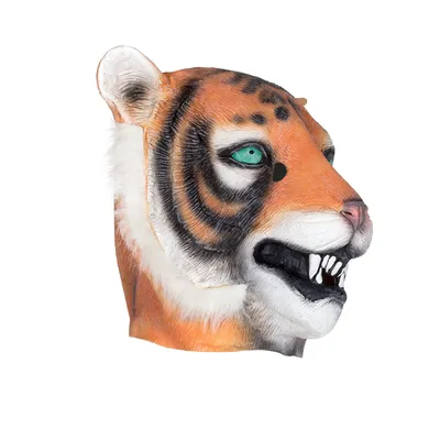 Купить Новогодняя маска тигра (Белая с гривой) | Жираф