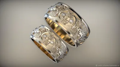 Серебряное кольцо с массивной цепью