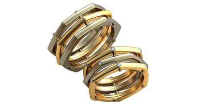 Дизайнерские массивные обручальные кольца AU2210514 : купить в Киеве. Цена  в интернет-магазине SkyGold