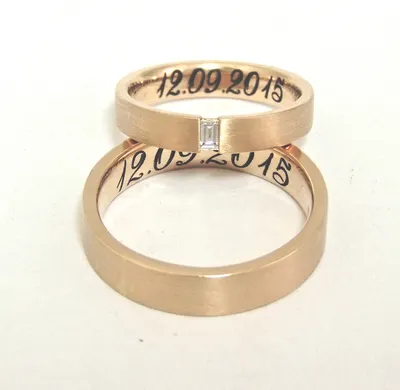 Необычные матовые обручальные кольца - купить в ювелирной студии Whitelake